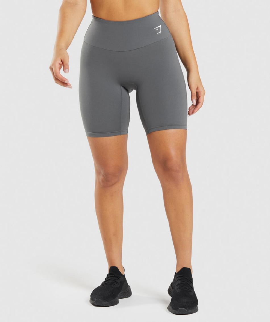 Szorty Damskie Gymshark Treningowe Cycling Szare | PL 2382TCE